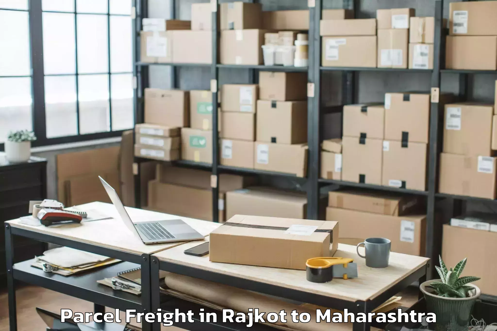 Leading Rajkot to Alandi Parcel Freight Provider